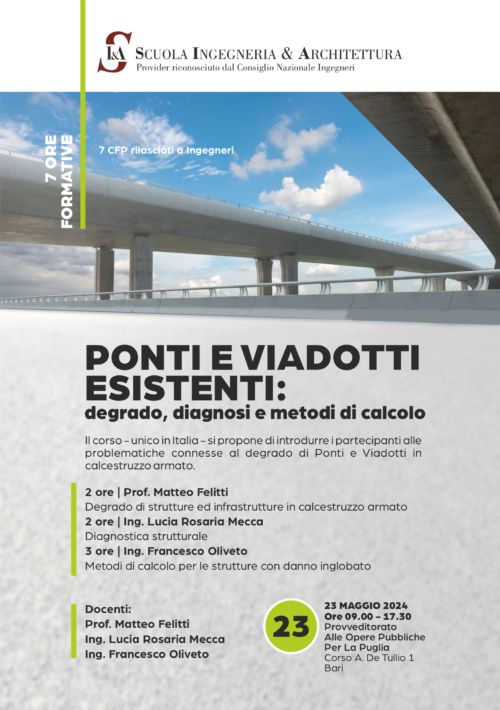 PONTI E VIADOTTI ESISTENTI: degrado, diagnosi e metodi di calcolo